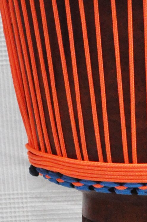 Corde tambour djembé renforcée PES 5 mm Orange fluo 20 m